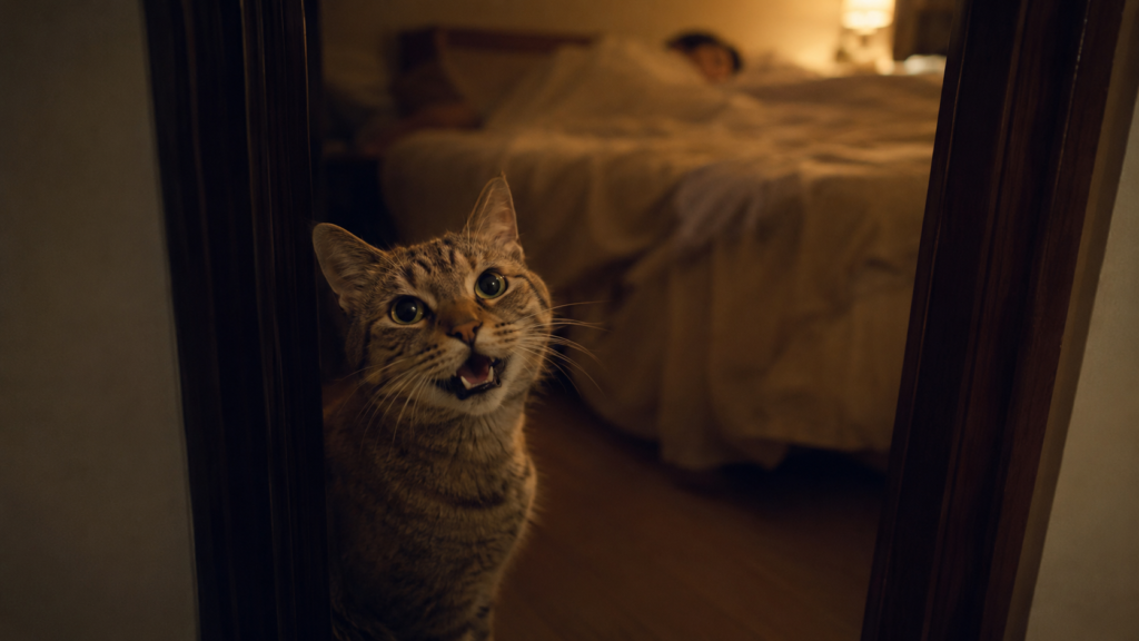 Cat Meowing at Night
