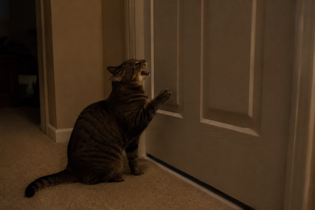 Cat Meowing at Night