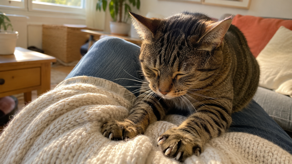 why does my cat knead me
