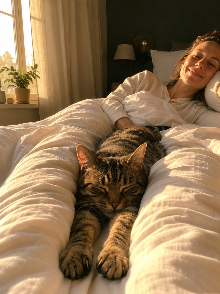 Why Does My Cat Sleep Between My Legs? 7 Real Reasons