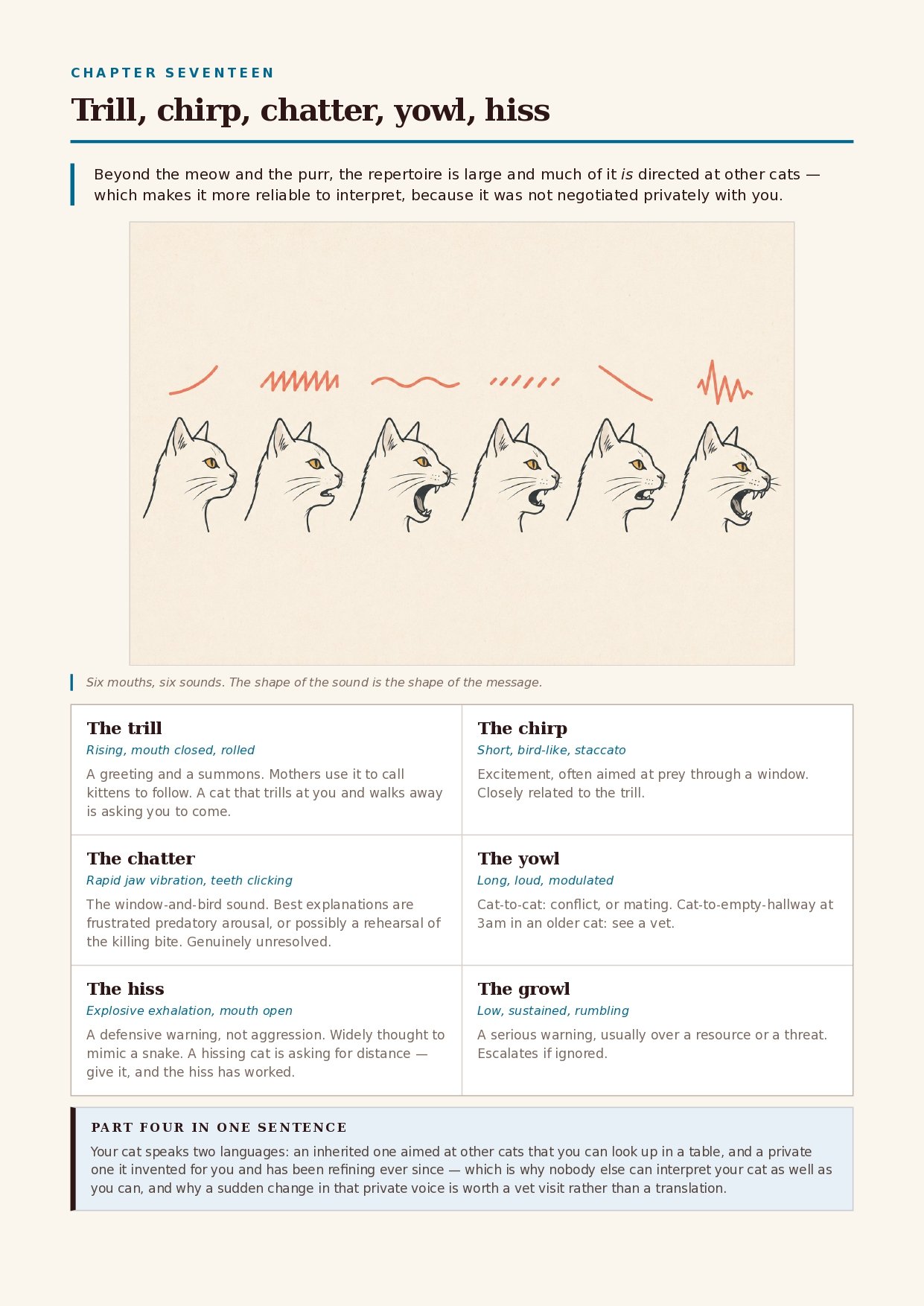 Inside the book &mdash; feline vocalisation