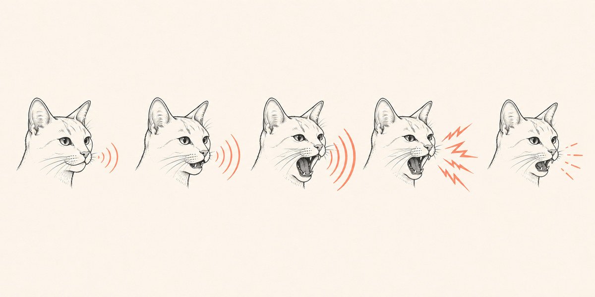 Cat vocalizations from purr to yowl