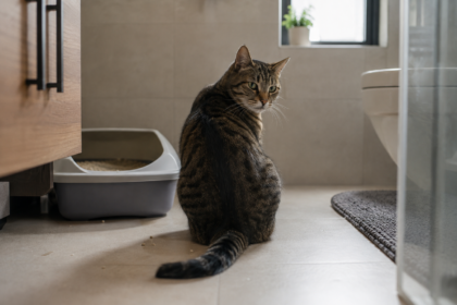 cat won't use litter box after new cat