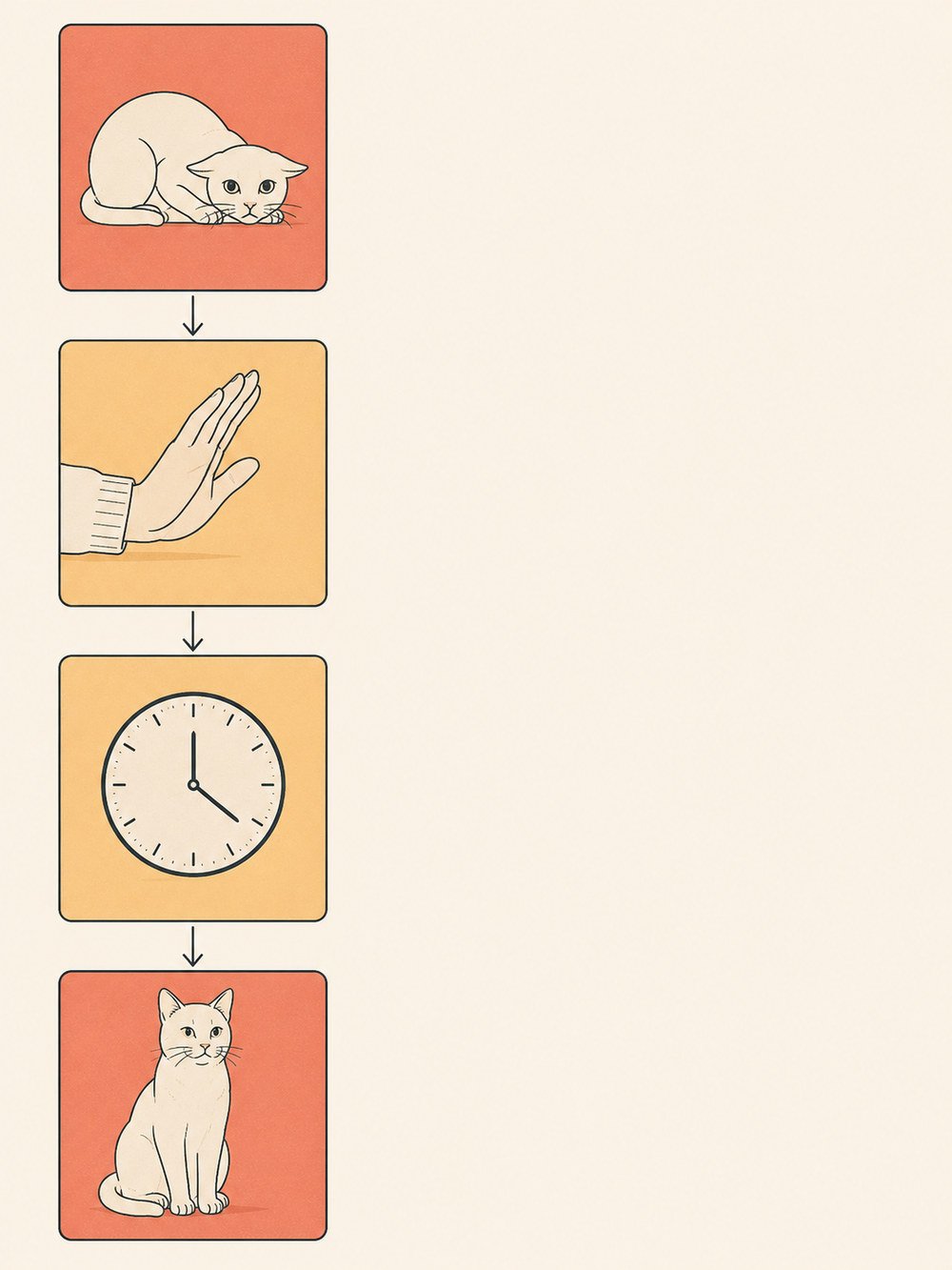 When to give a cat space step by step